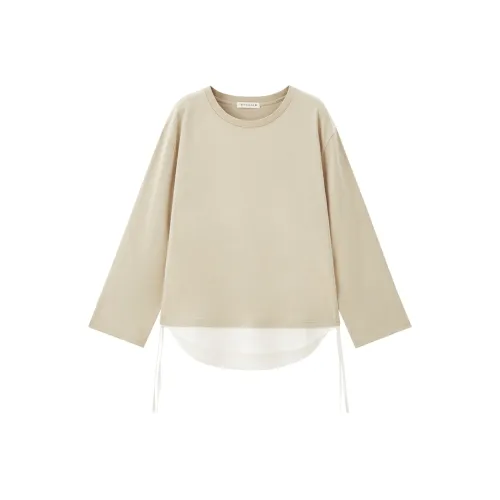 Giordano 10 Абрикос Женские Рубашки T