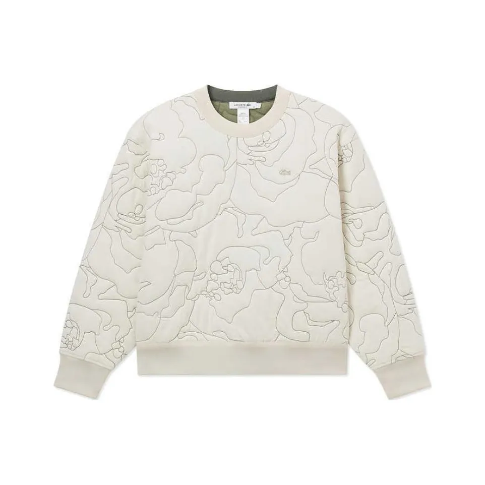 LACOSTE Collaboration Свитшот Женский Белый Хаки Зеленый