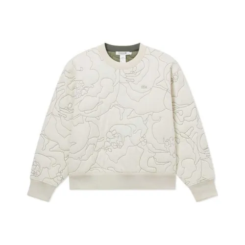 LACOSTE Белый/Цвет Хаки Зеленый Женские Свитшоты