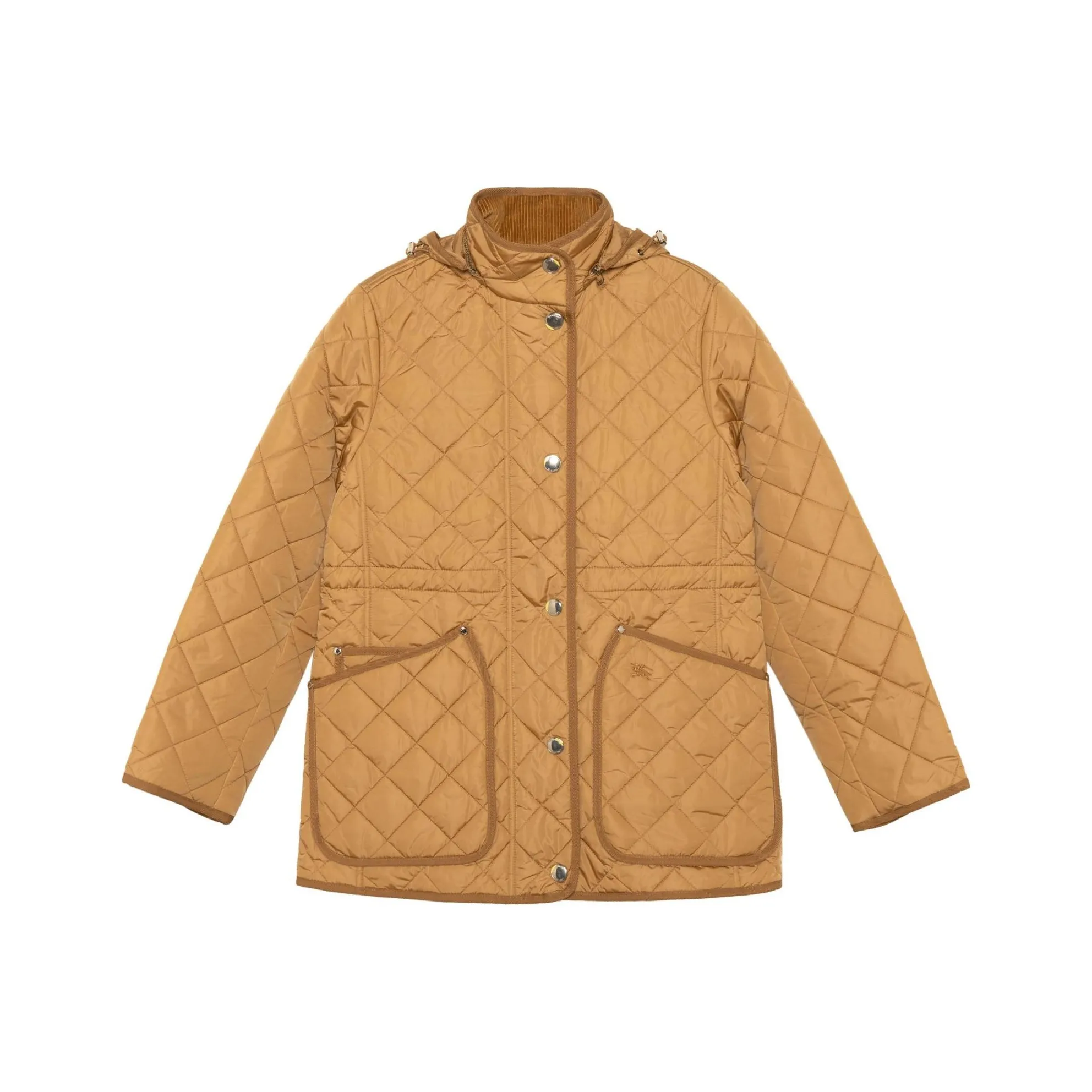 Burberry Diamond Quilted Drawstring Waist Hooded Jacket