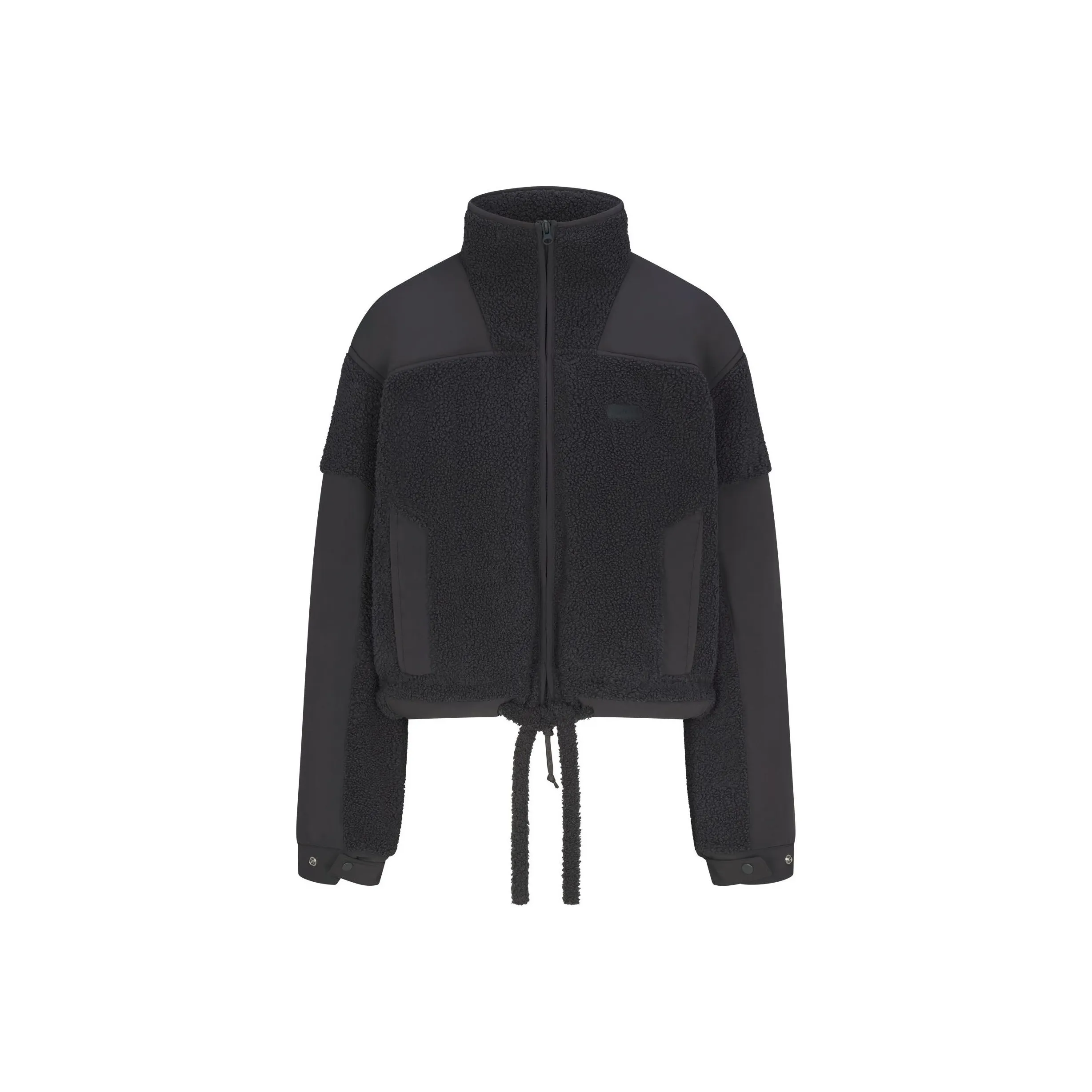 SKIMS FW24 TEDDY BOXY ZIP UP Jackets Coats Women's STORM/Storm Color