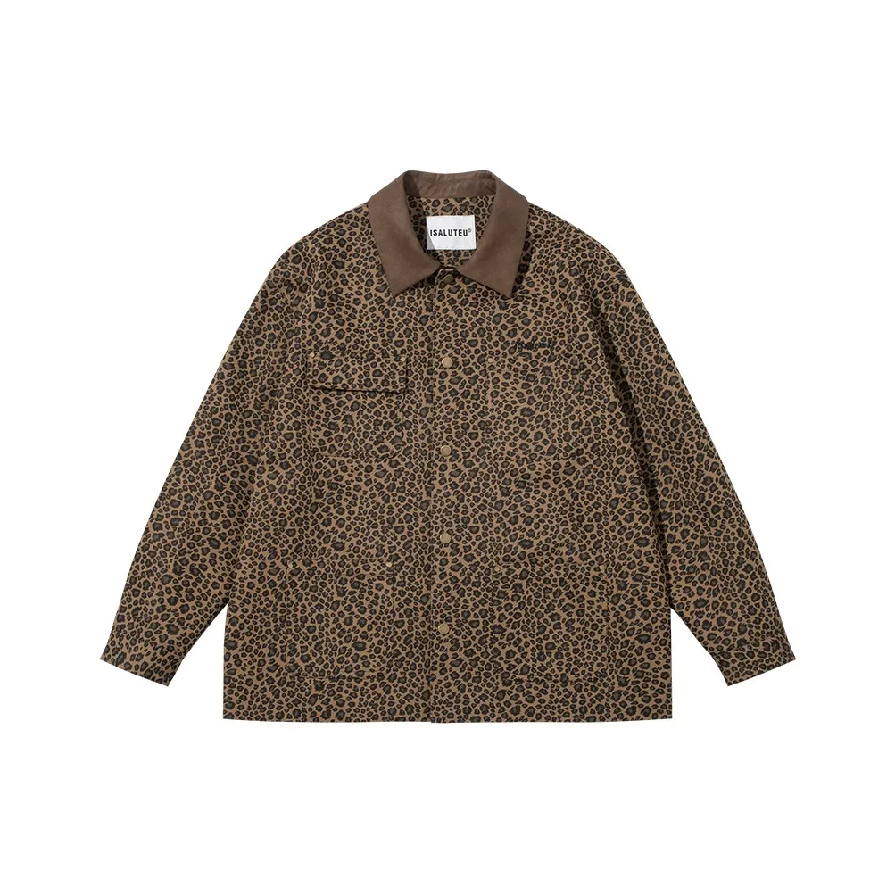 ISaluteU Куртки Пальто Унисекс Леопардовый принт