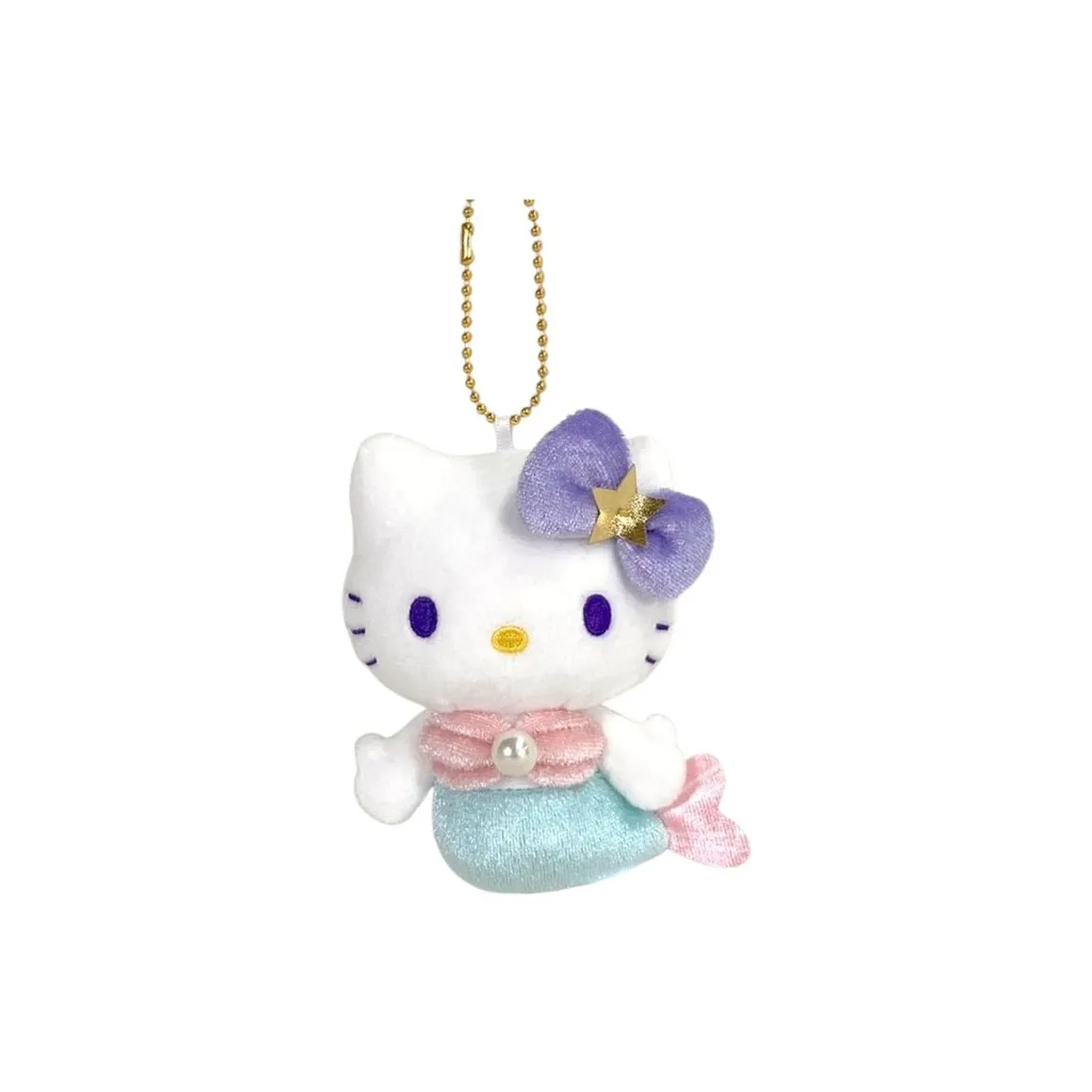 Санрио Kitty Hello Kitty Charm Браслет Коллекция MERMAID Синий Плюшевый Кукольный Брелок 10,5 см Рекомендуемая Высота