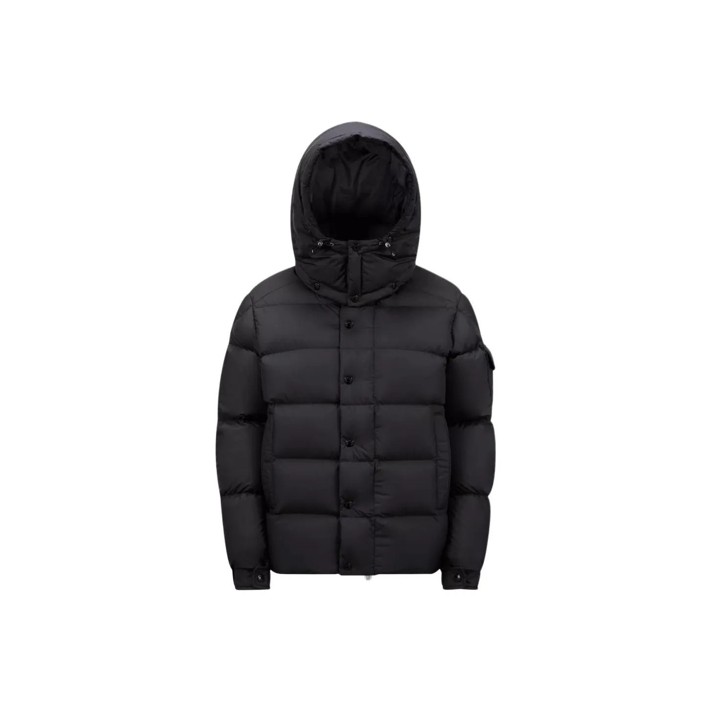 Moncler Logo Patch Zip-Up Padded Coat