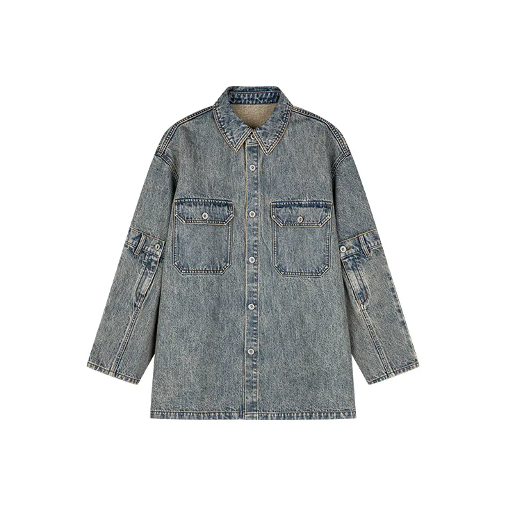 UOOYAA Shirts Women's Denim Blue