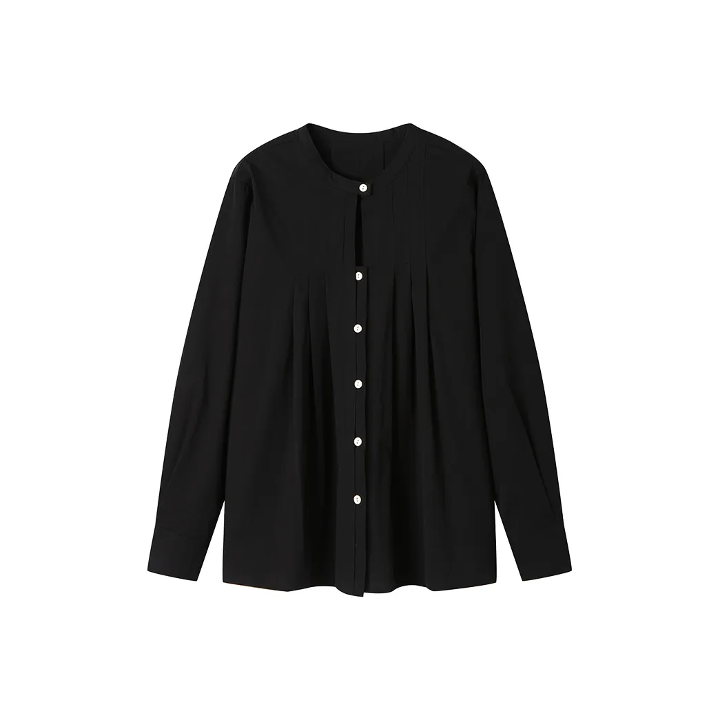 Korean Style Shirt Women's Night Black
