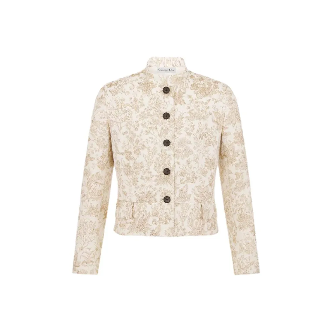 DIOR Cropped Jacket Jackets & Coats Women's White Gold