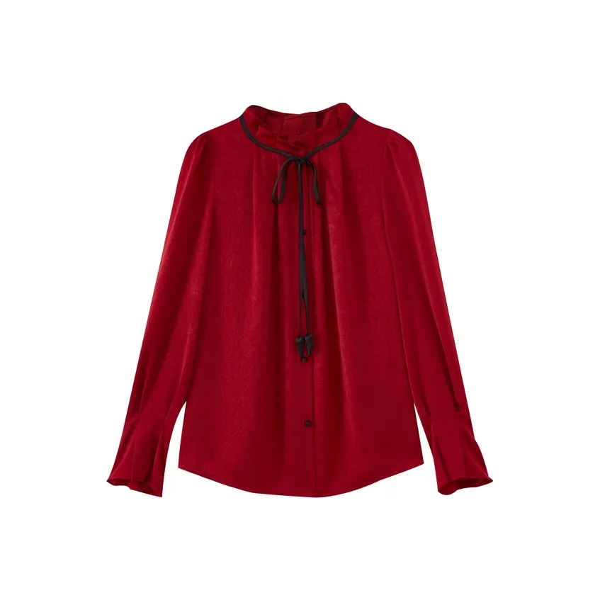 SHUIYUNJIAN Рубашка Женская Бордовая