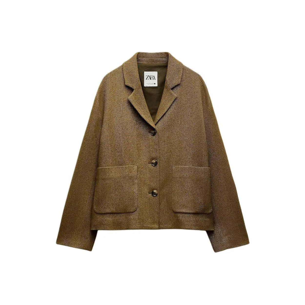 ZARA Куртки и Пальто Женские Коричневый