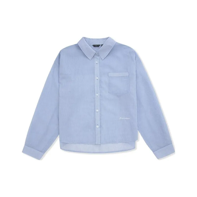 GUESS Рубашка Женская Классическая Синяя