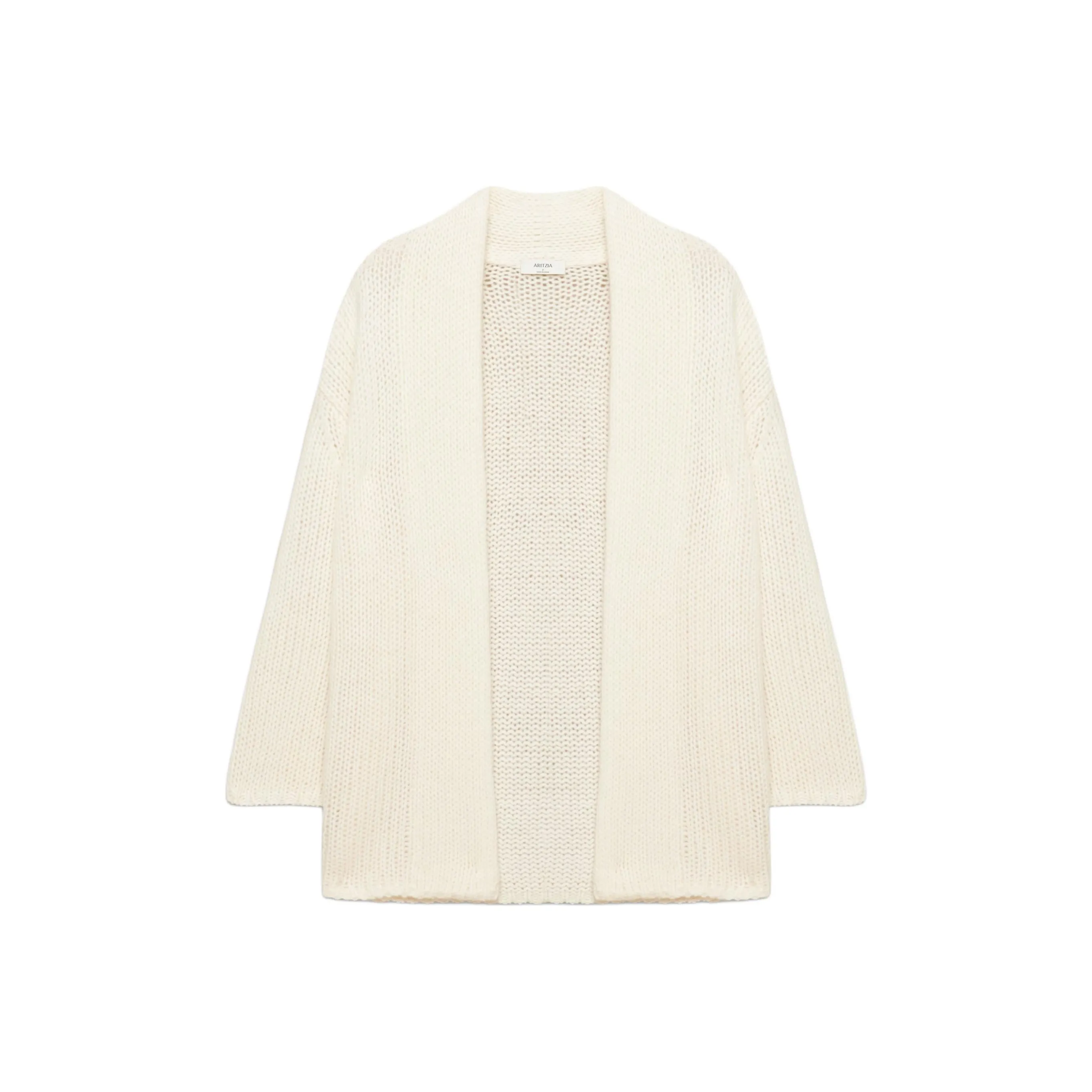 ARITZIA Кашемир OVERSIZED Открытая Передняя часть Кардиган Кашемир Свитер Женские Whisper Белый Whisper Белый
