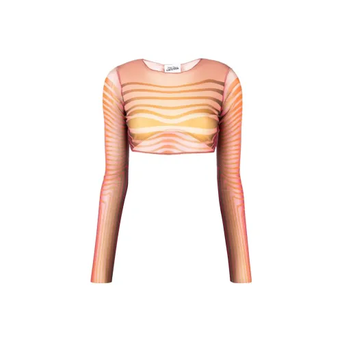 Jean Paul Gaultier Апельсиновые Женские Рубашки T