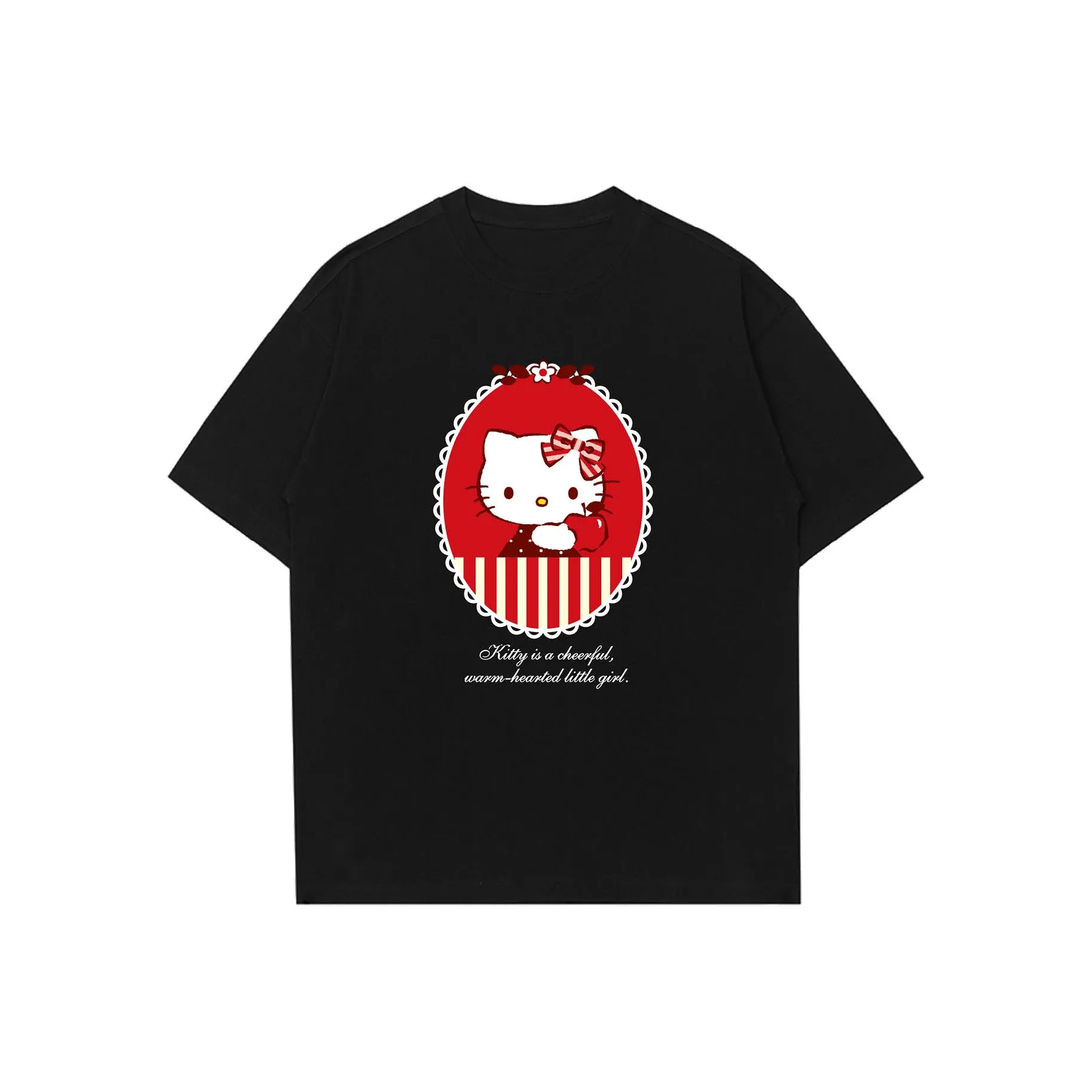 Санрио x HelloKitty Хелло Китти T-рубашка унисекс