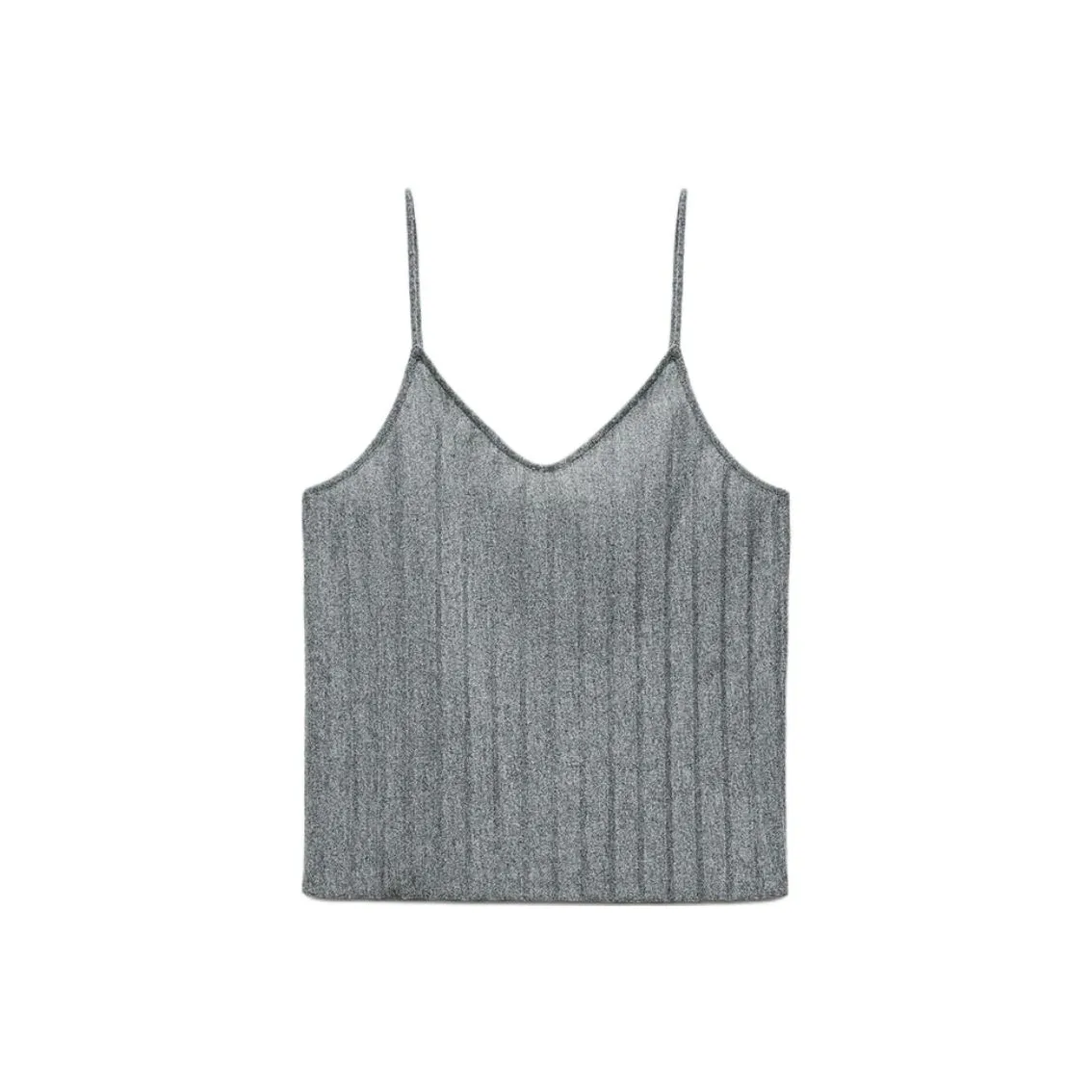 ZARA Топ на бретелях Женский Зебра с принтом Серый