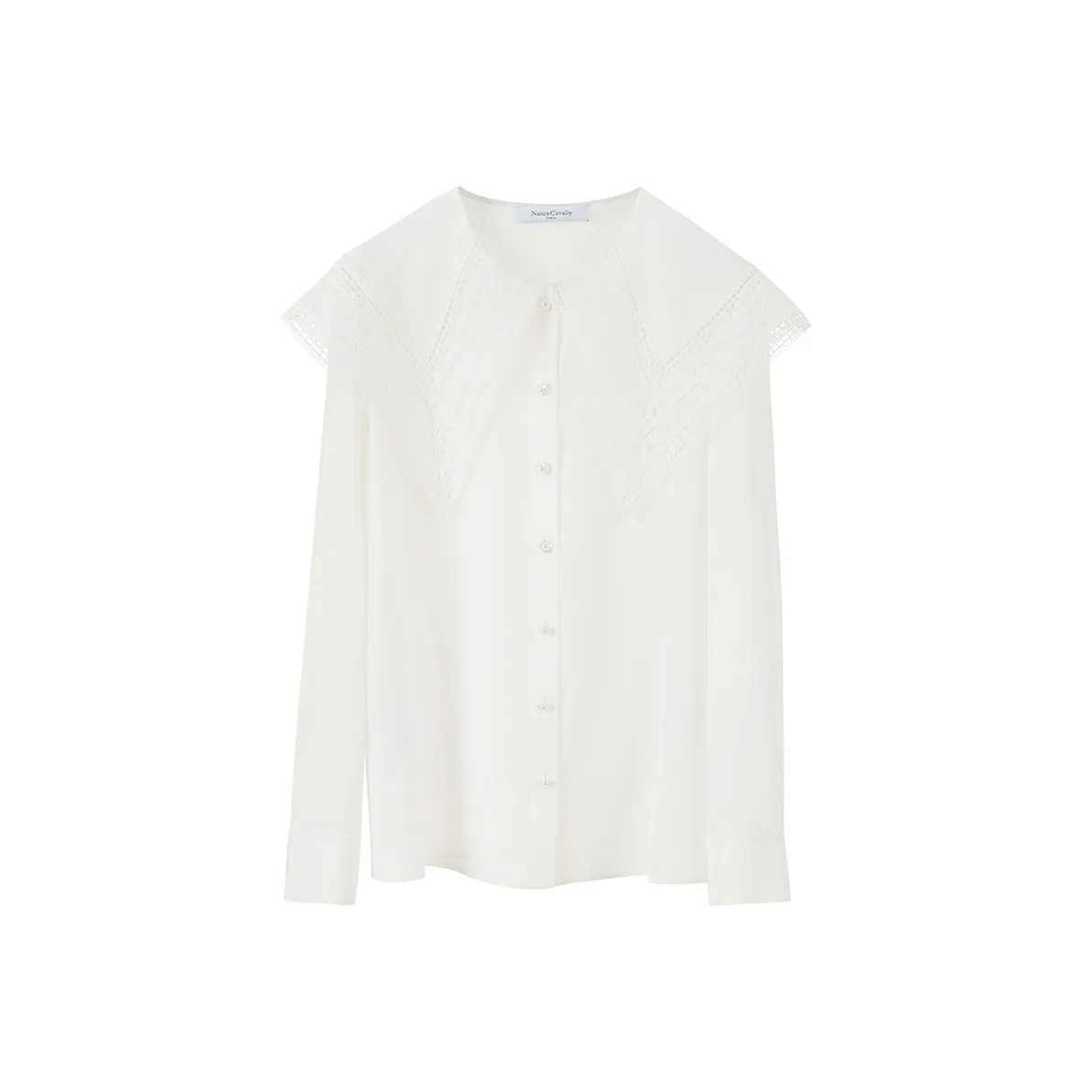 NancyCavally Рубашка Женская Белая