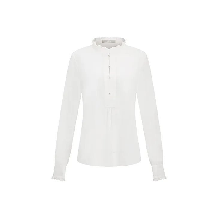 RARE Длинный рукав рубашка женская белая