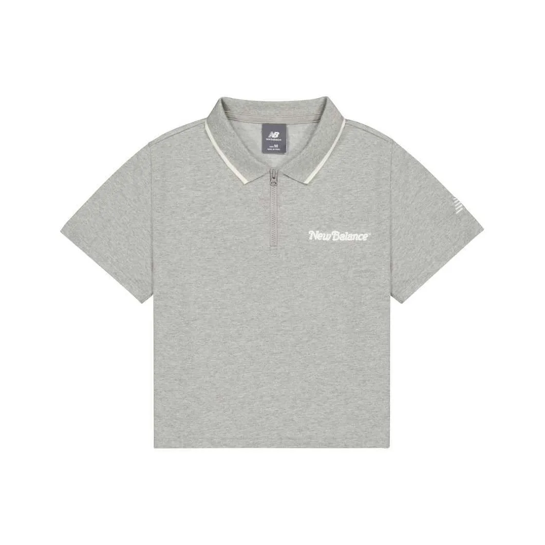 New Balance совместное брендирование Поло Женское Средне-Серое