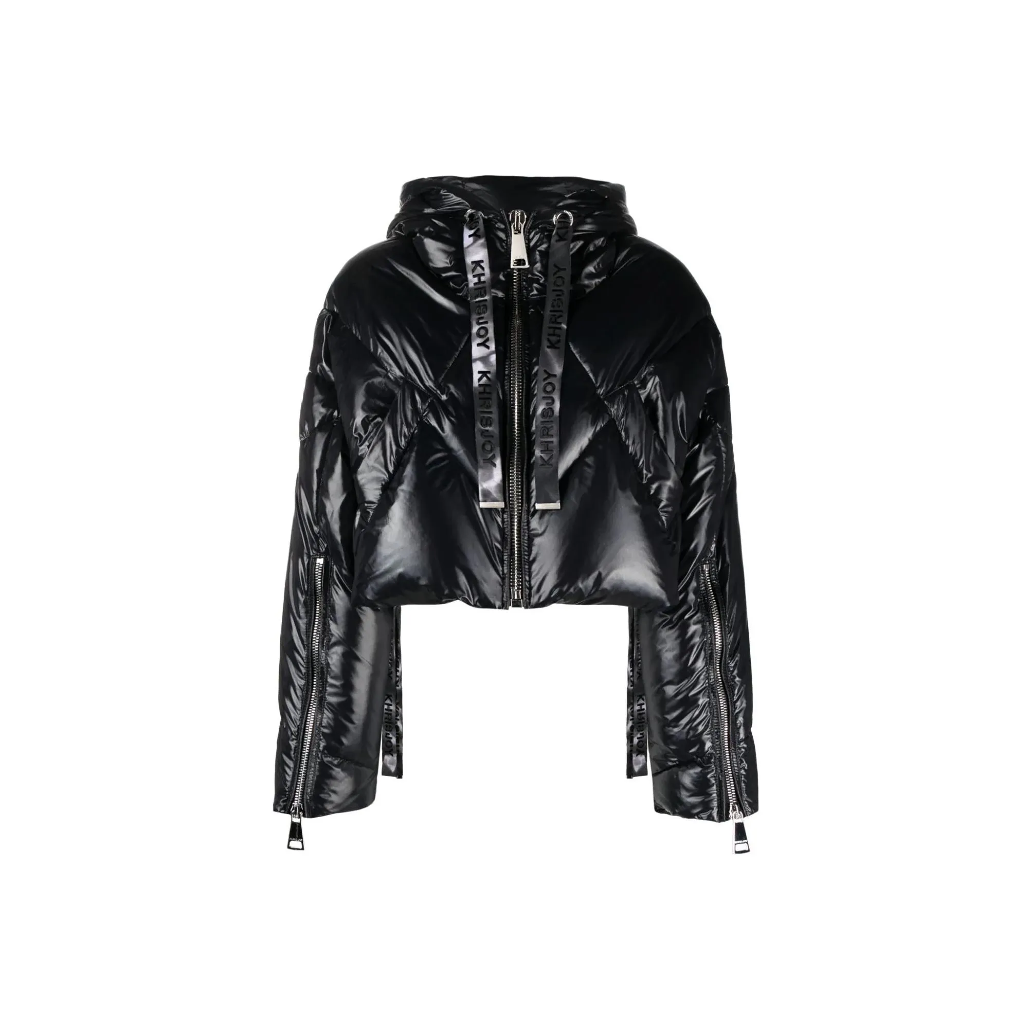 KHRISJOY Quilted Zip Up Cropped Jacket