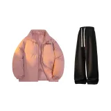 핑크+블랙 (기모 바지)