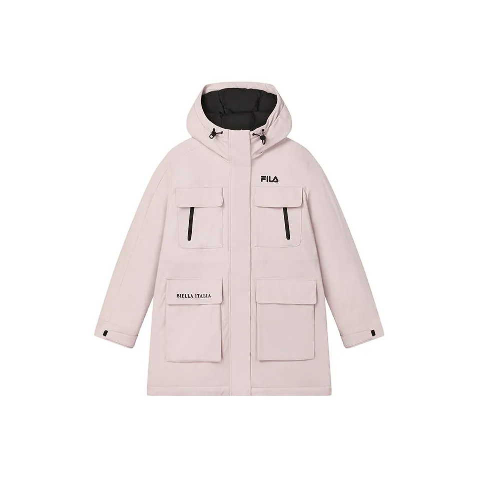 FILA ORIGINALE Пуховик Женские Дымчатый фиолетовый Лотосовый корень Пудра