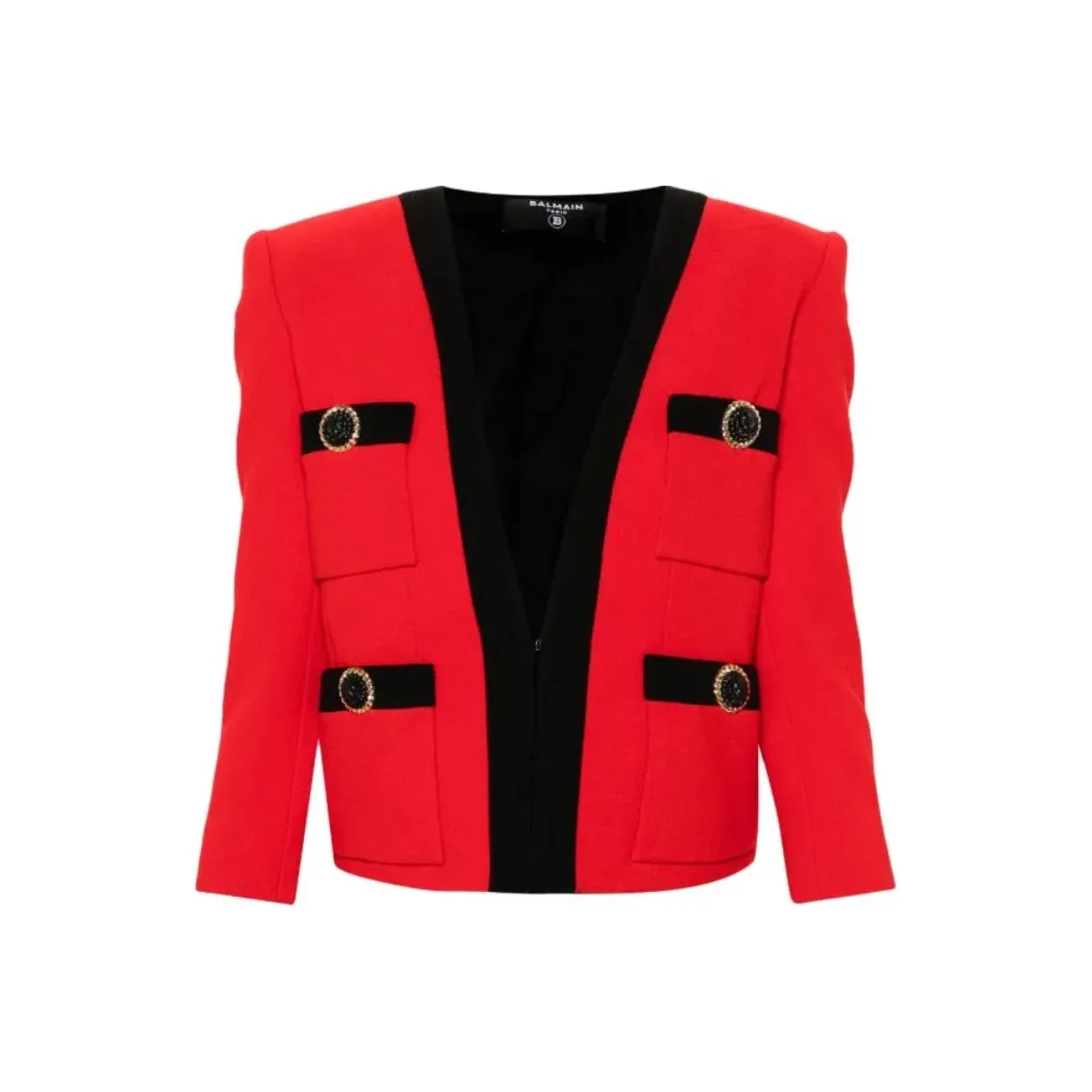 BALMAIN Button Embellished Straight Hem Jacket