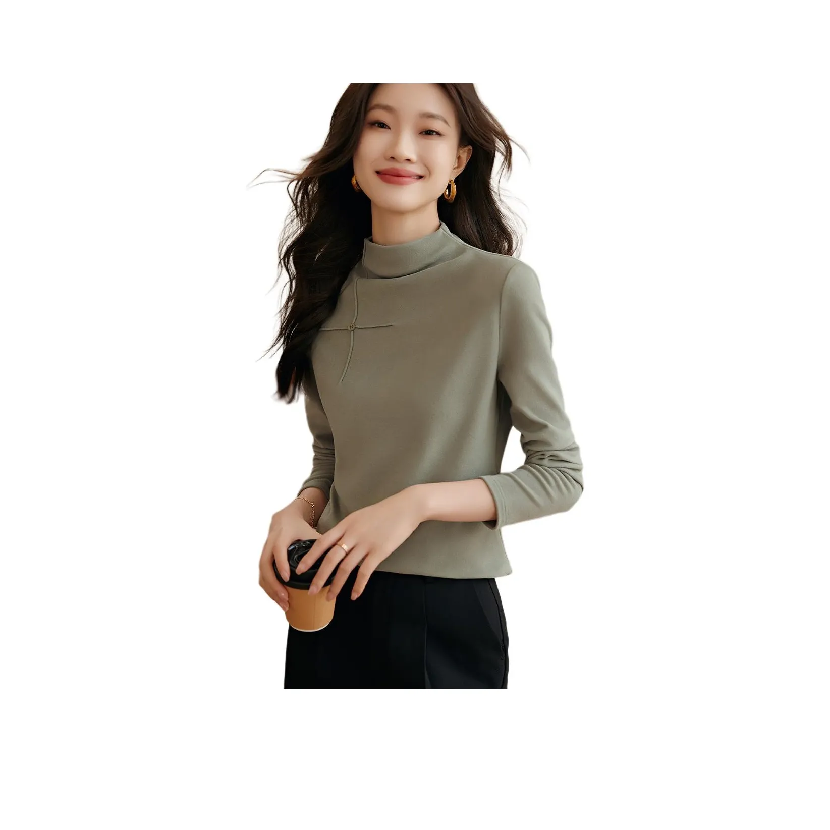 Mo Han Yi Mei Трикотаж Женский Гороховый Зеленый