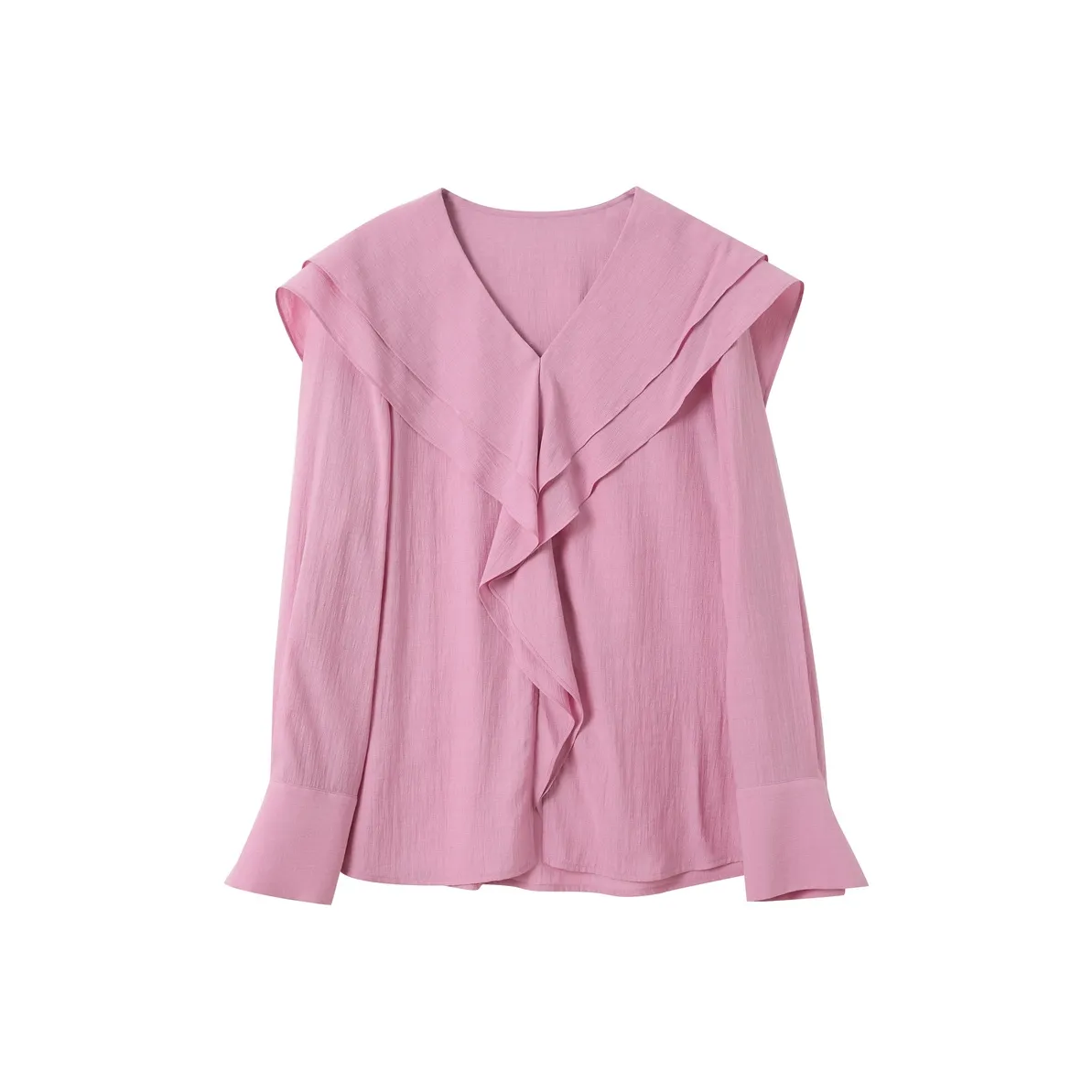 3COLOUR Шифон Рубашка Женская Малиновый Розовый