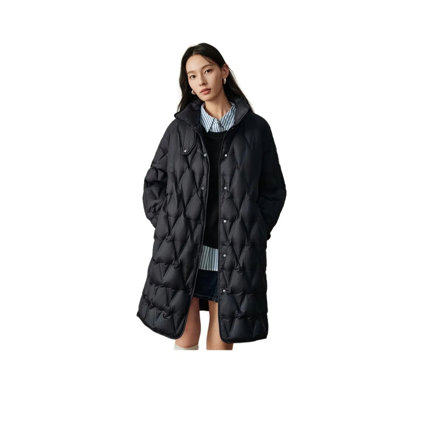 JZ. ANNAKRO Down Jacket Women's Plain Black