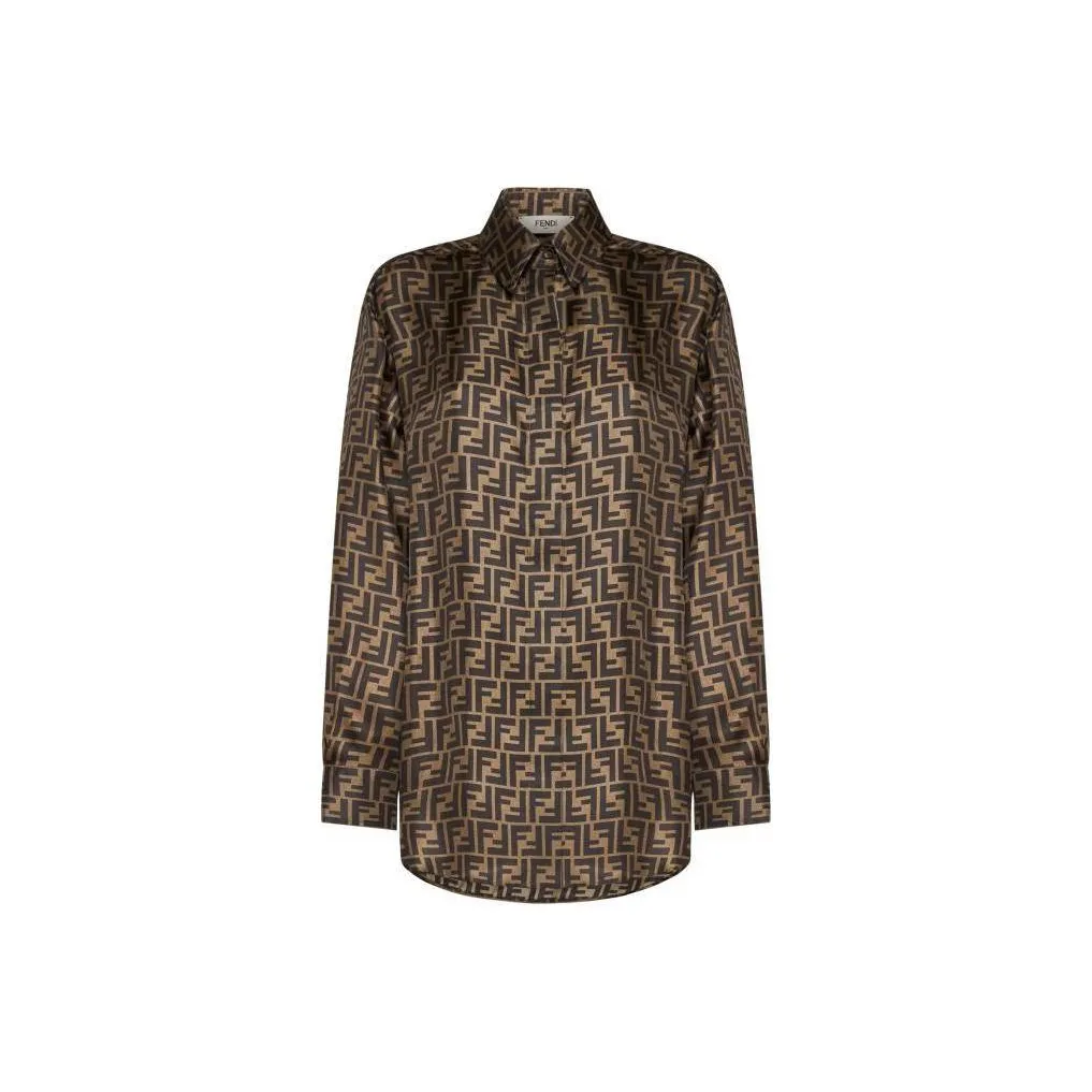 FENDI All Over Ff Jacquard Long Sleeved Shirt