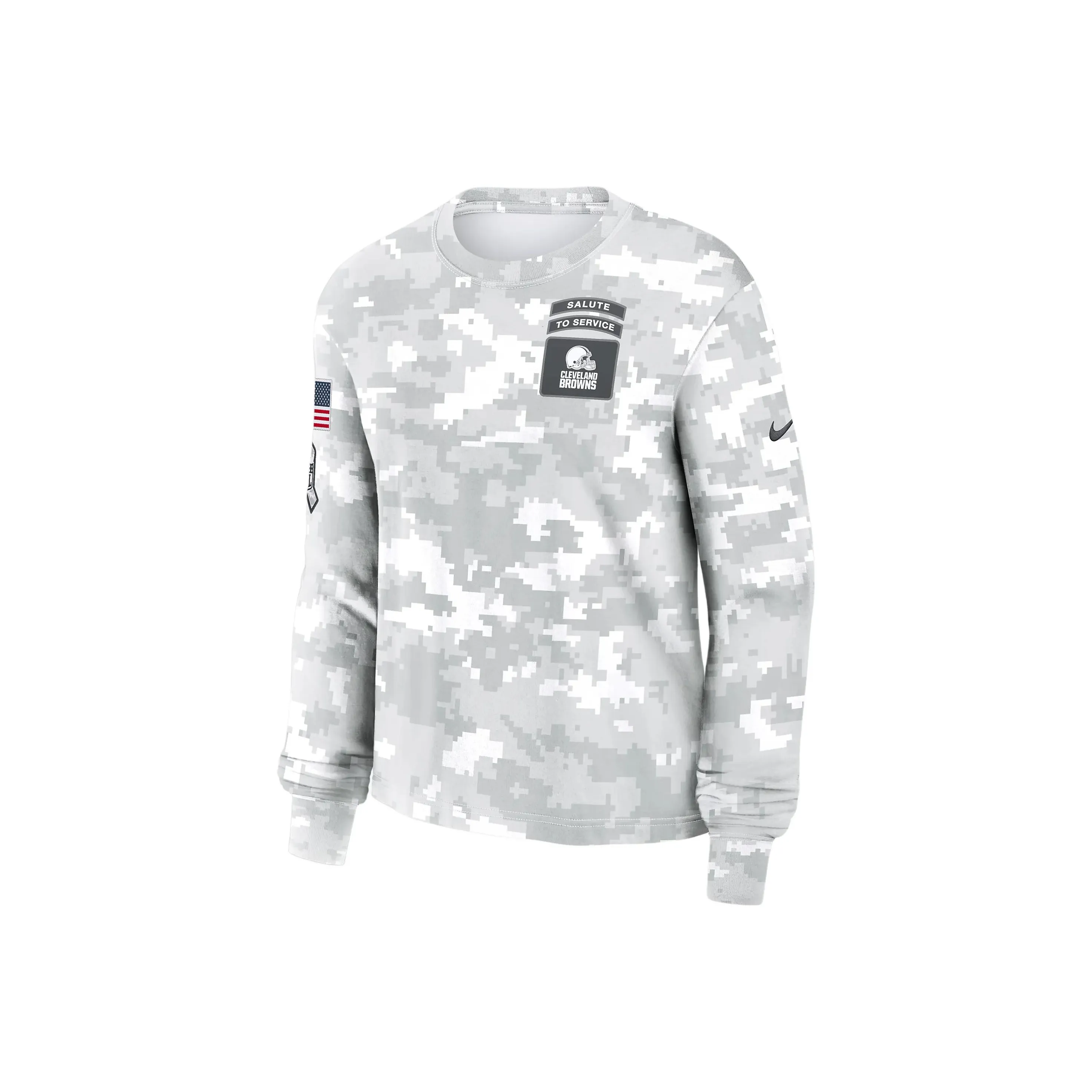 Nike Cleveland Browns Salute To Service Edge Lockup Women's Nike Dri FIT Nfl Long Sleeve T Shirt