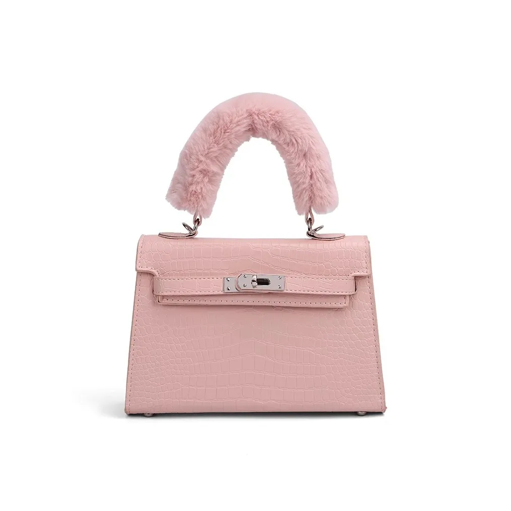 OTA PU (полиуретан) Ручная сумка Сумка через плечо Стандартная Женская Розовая