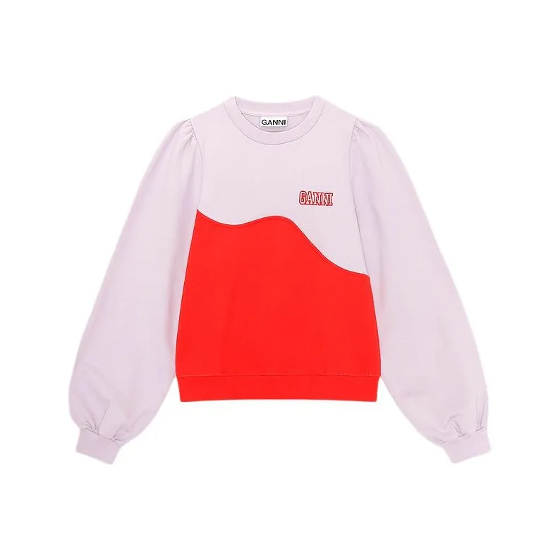 GANNI Свитшот Женские Mist Фиолетовый Lilac