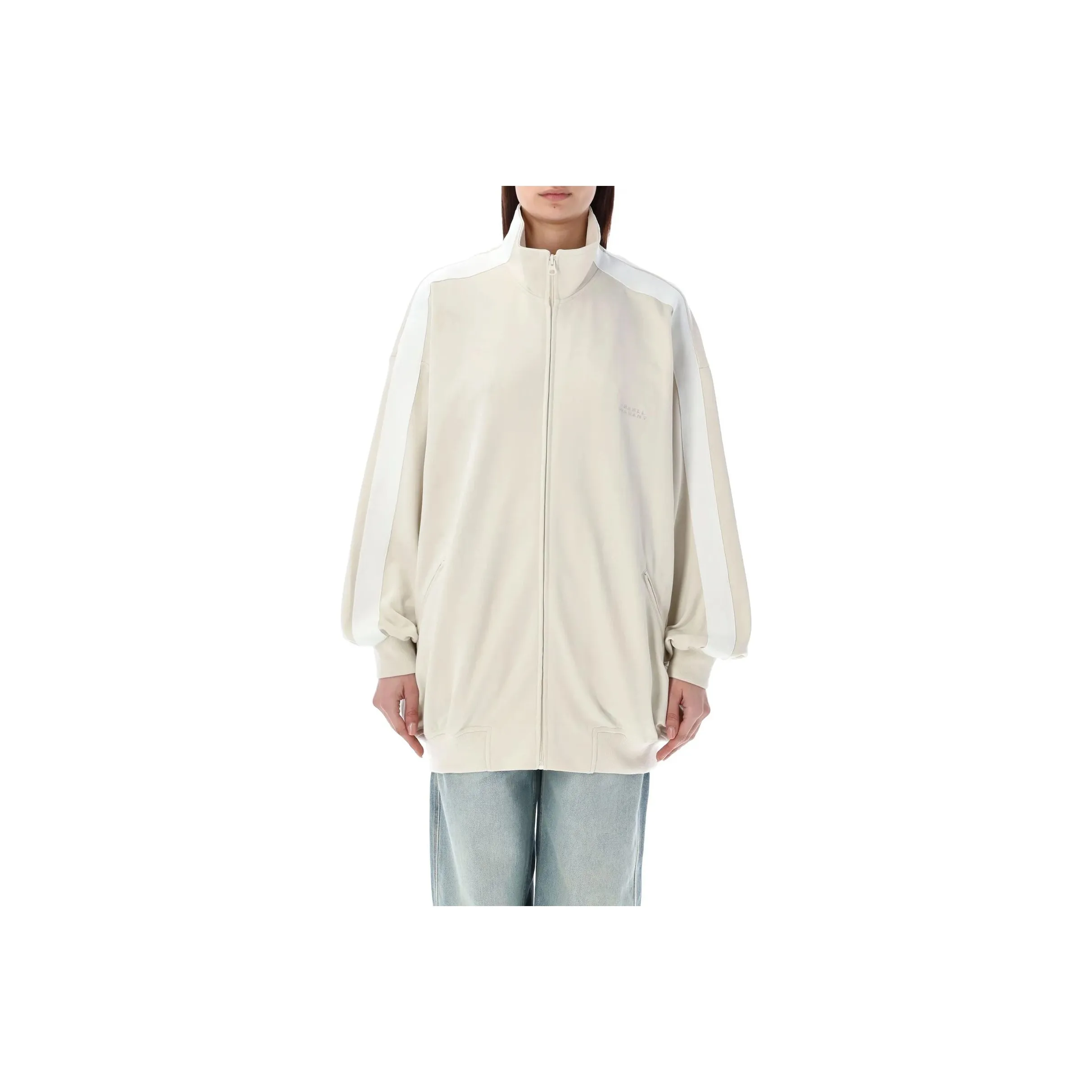 Hoodie Sweatjacket Statement Rejane Jersey Zipped Oversized Jacket