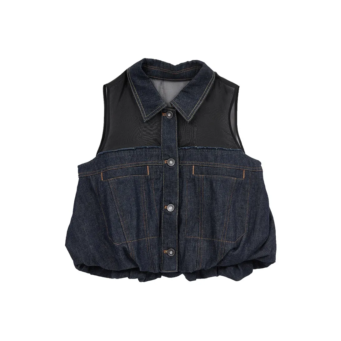 Only Рубашка Женская Вымытый Деним Синий