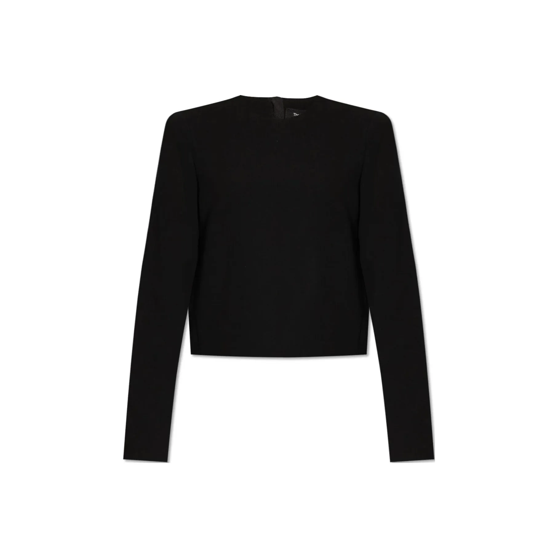 THEORY Crewneck Cropped Blouse