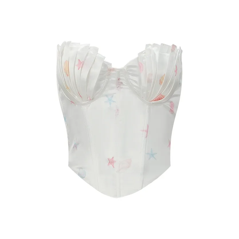 Girly Fancy Club Strapless Top Women's Pearlescent Color