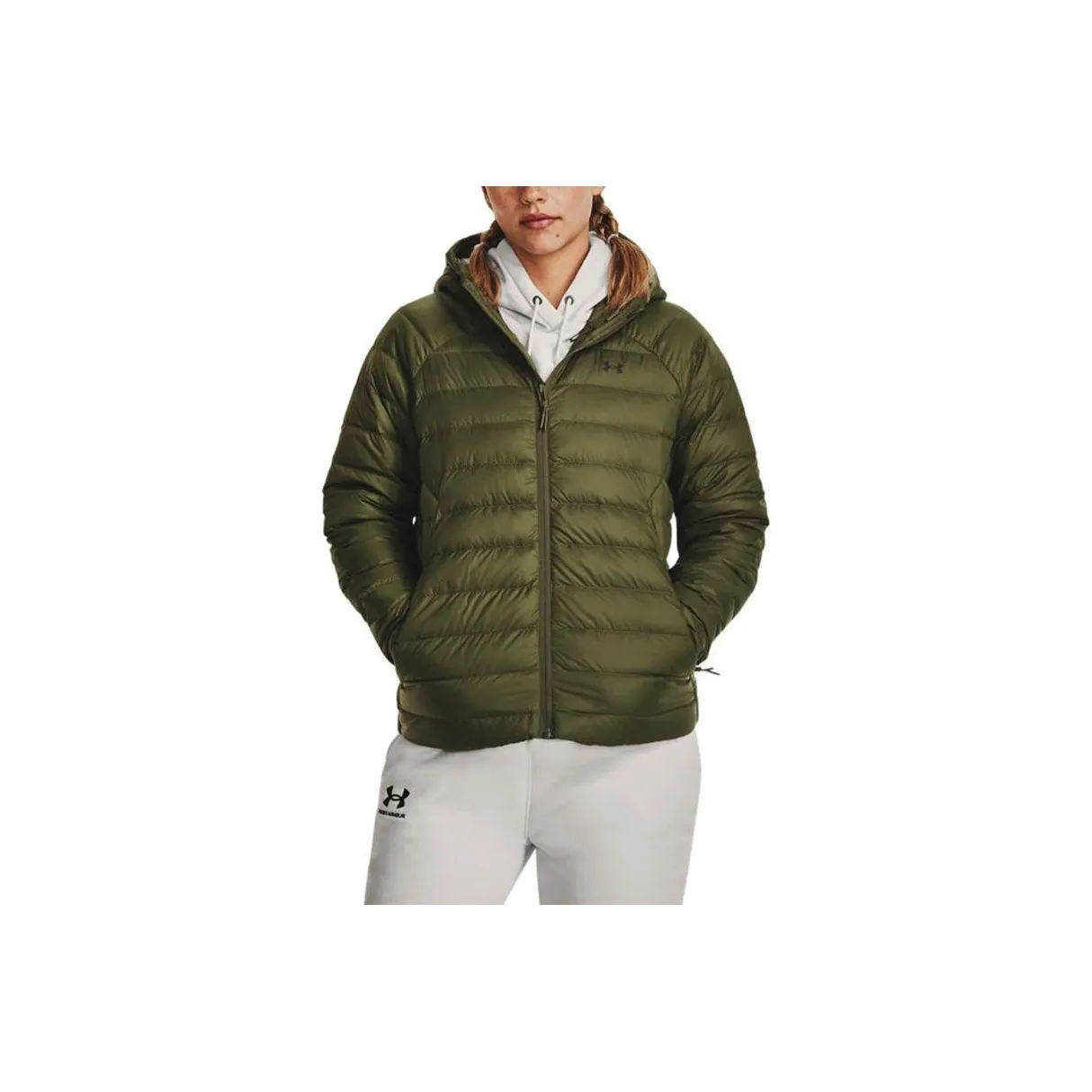 Under Armour Штормовой зеленый женские пуховые куртки