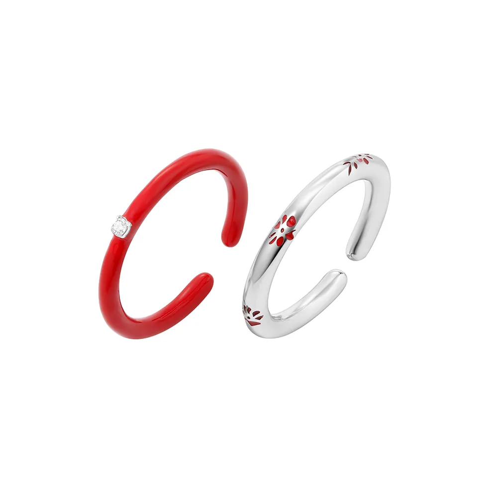 Narcii Белое золото с медным покрытием кольца женские