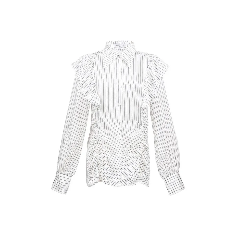 SUNDAY LIFE Рубашка Женская Белая Синяя