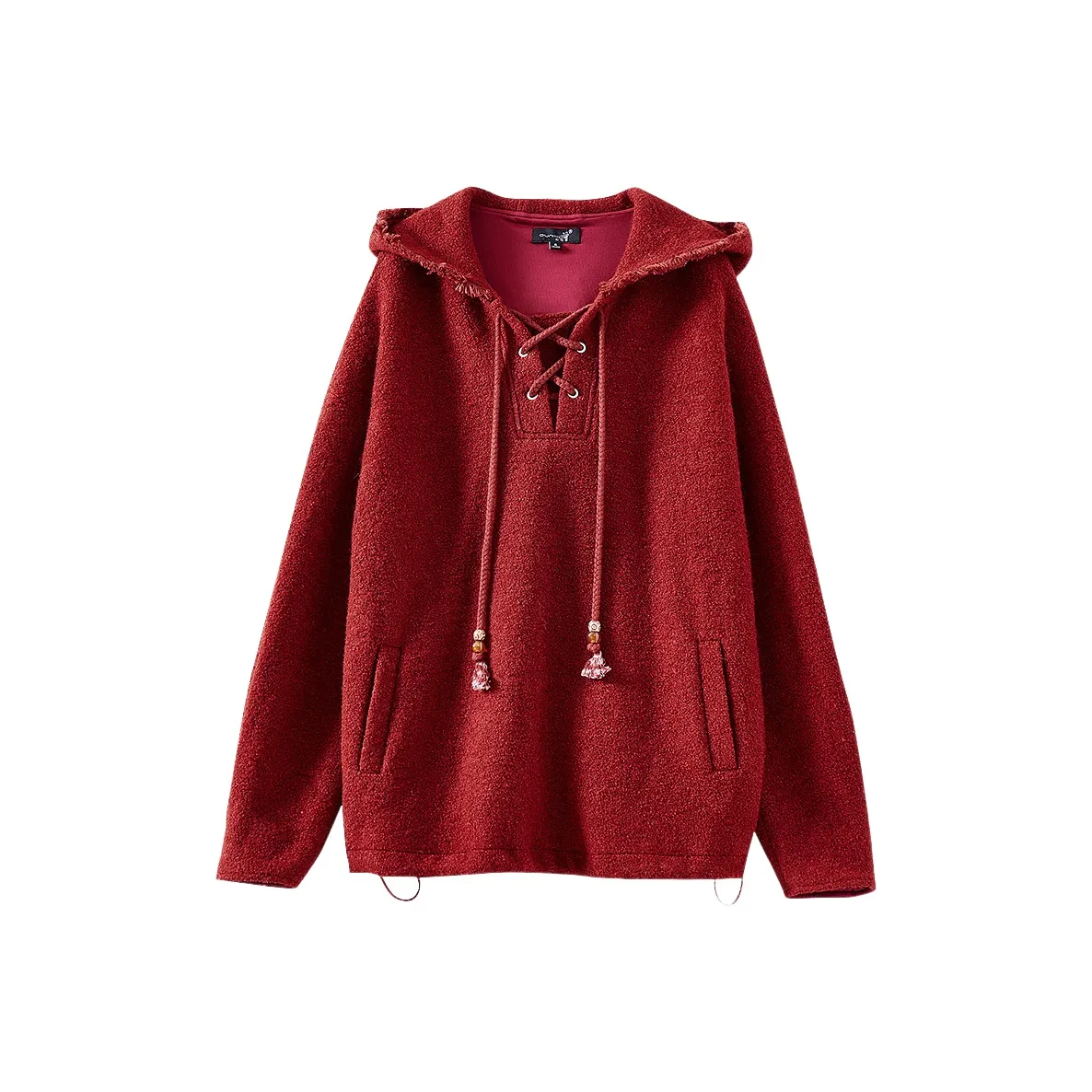 OUNIXUE Красный Женские Свитшоты