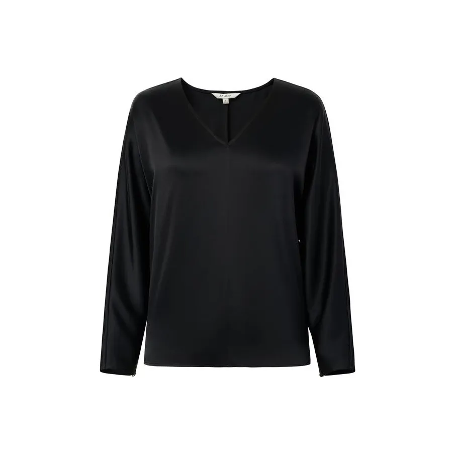 JZ. ANNAKRO Рубашка Женская Без рисунка Черная