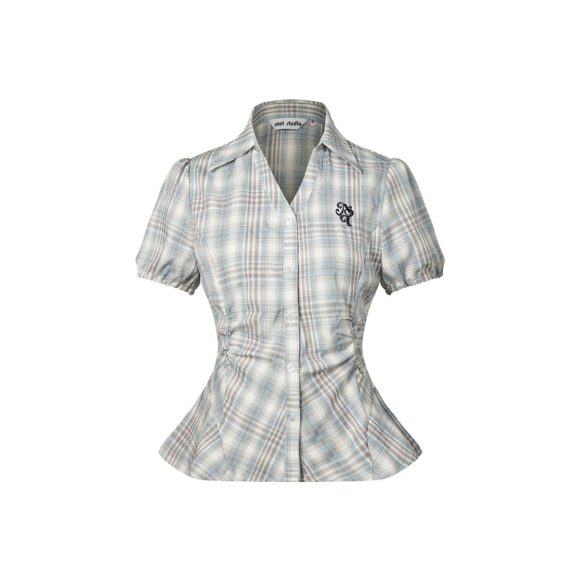 Umoumo Shirts Women's Gray Blue