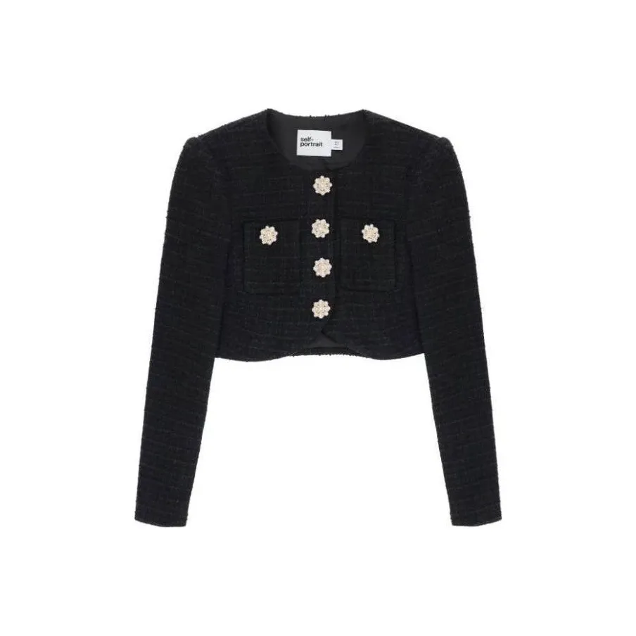 Self Портрет Куртки Пальто Женские Черный