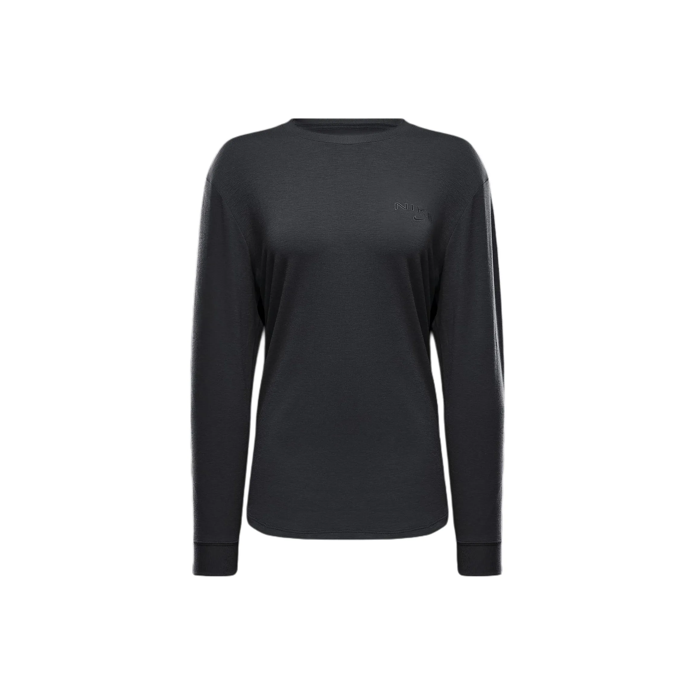 Nike Dri Fit One FW24 Drop Shoulder Sleeve T Shirt Women's Dark Smoke Gray