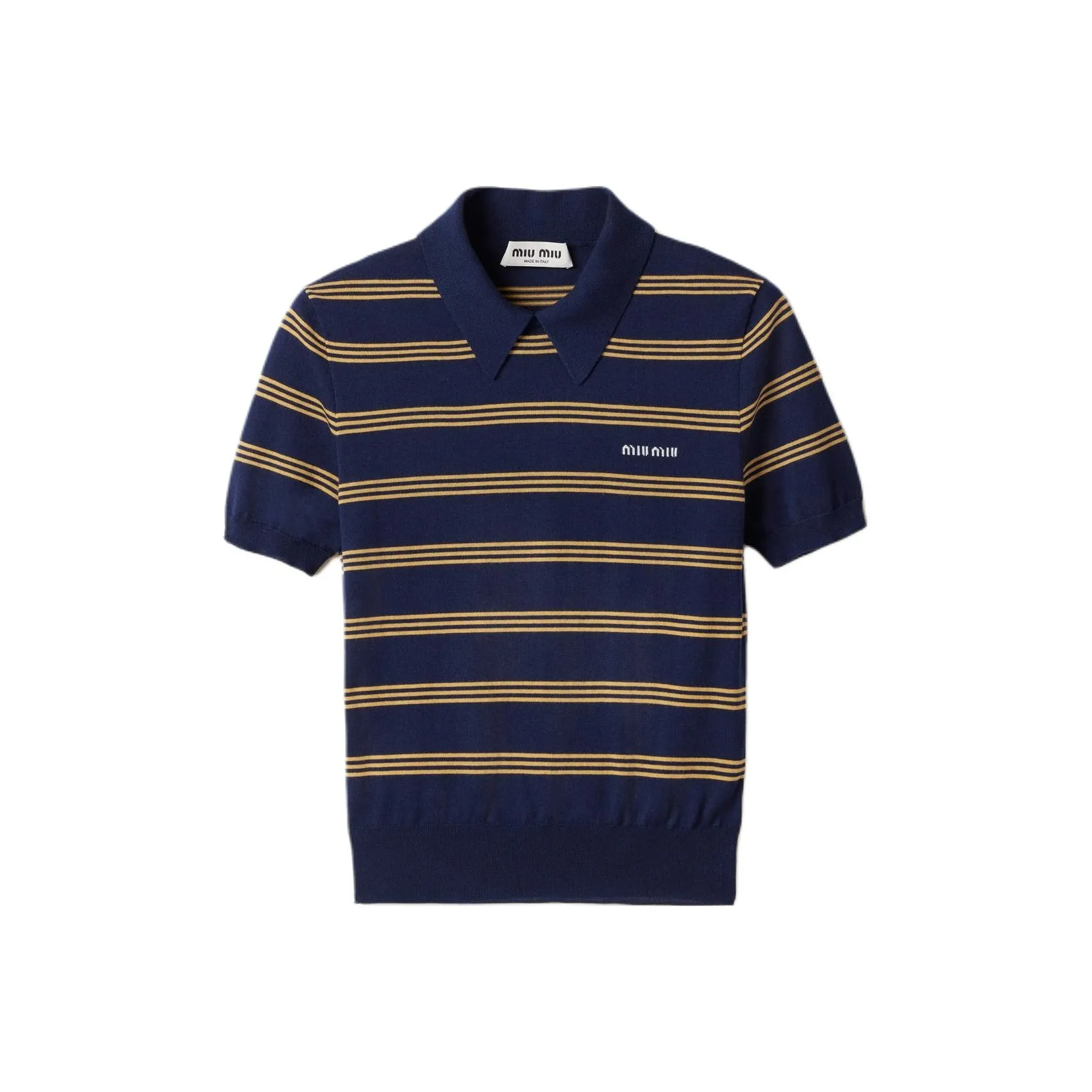 MIU MIU Striped Polo Top