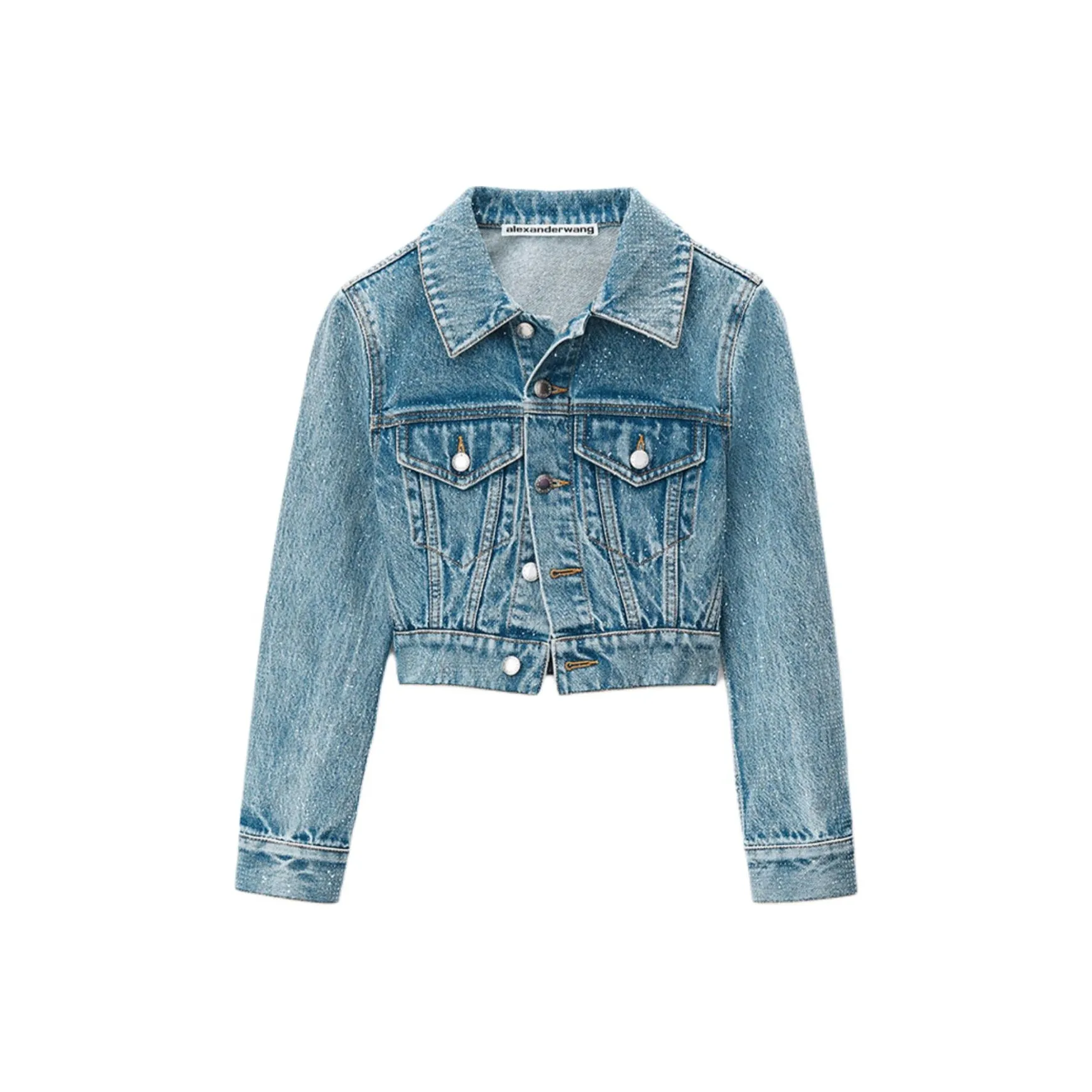 Alexander Wang SS24 Куртки и Пальто Женские Винтажный Светлый Индиго