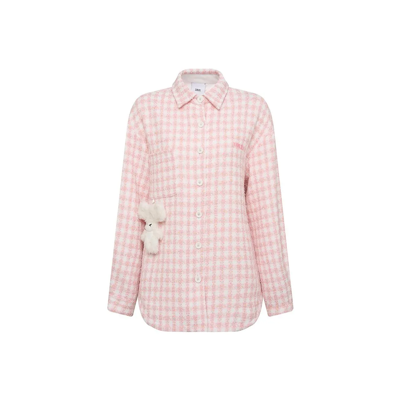 TSMLXLT Куртки Пальто Женские Розовая Клетка Цвет