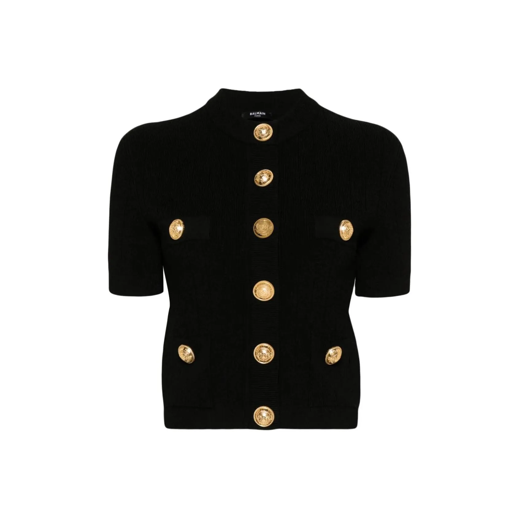 BALMAIN Logo Button Knitted Sweater
