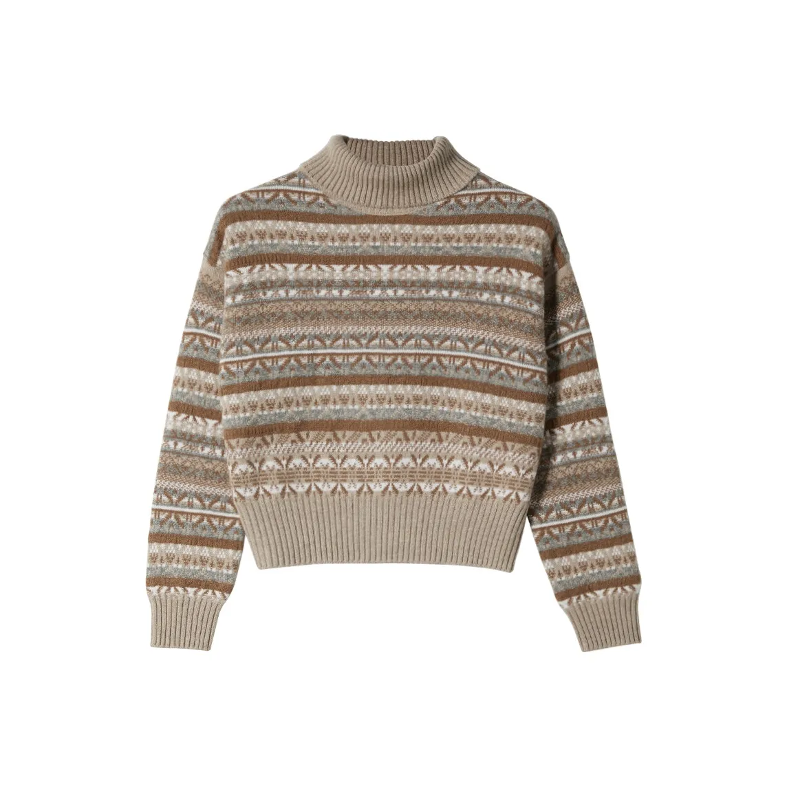 LILIXIUKE Top Knitted Fabric Cashmere Sweater Women's Camel Base Full Body Fiera Island