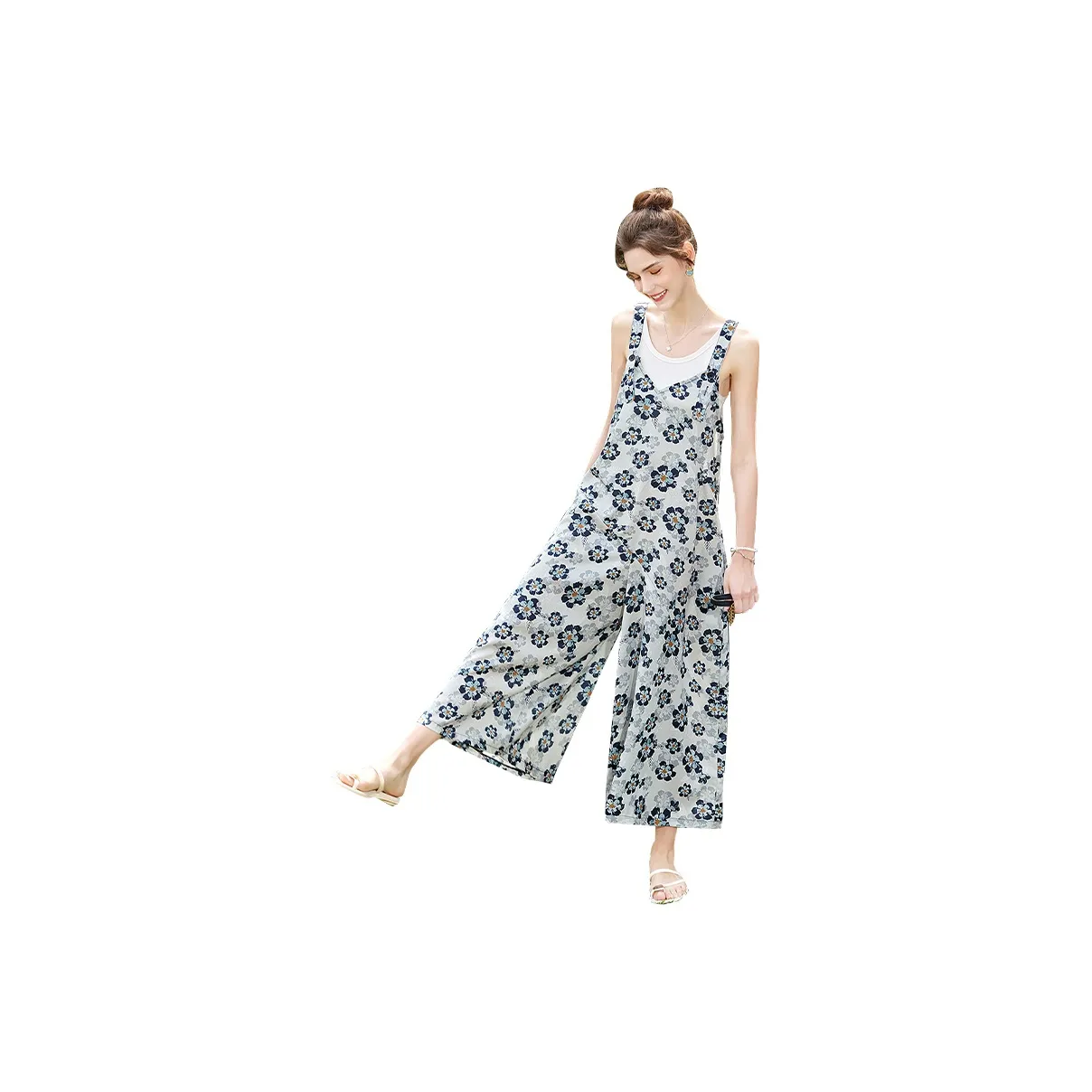 TOUCH Jumpsuit Women's Blue Green Multicolor